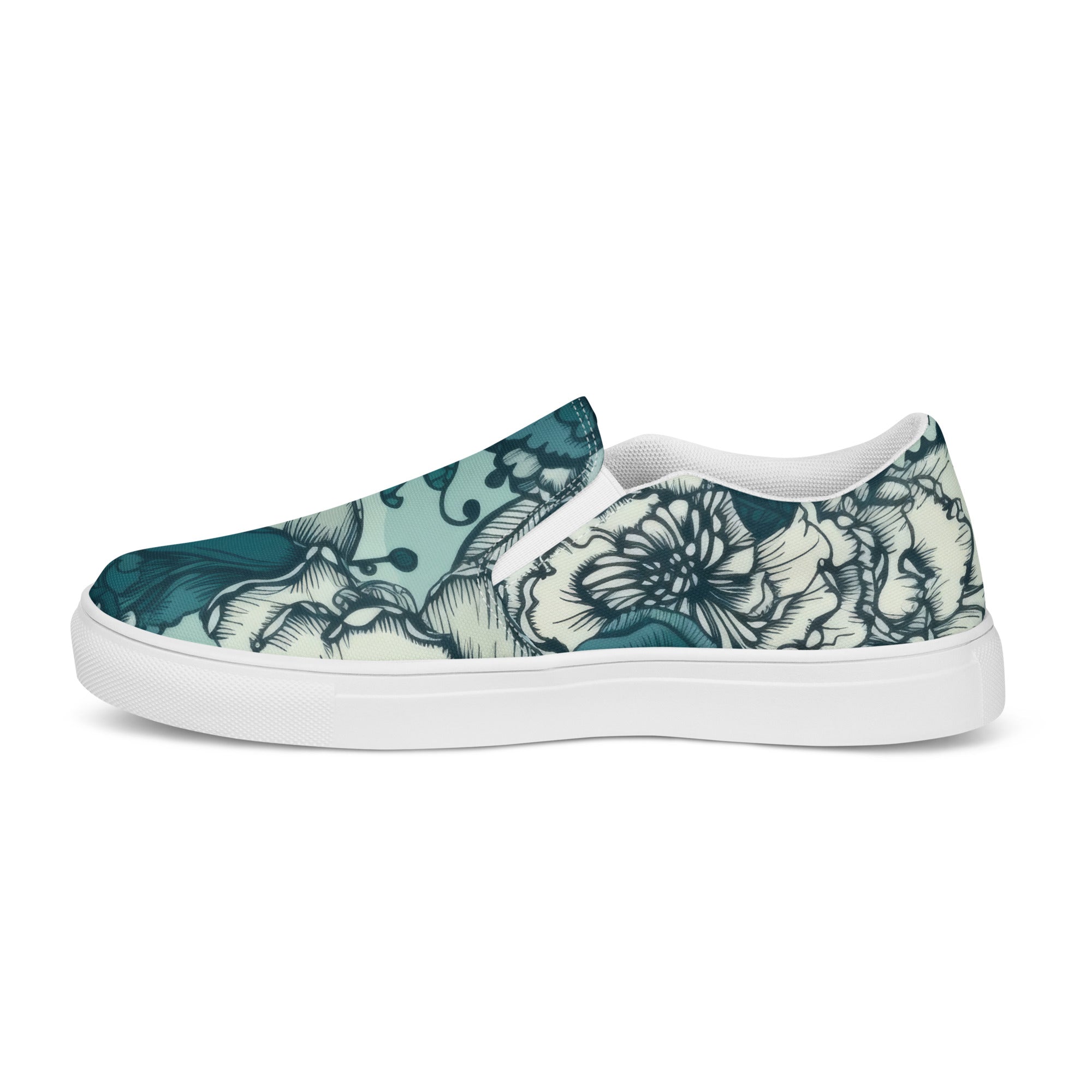 Blossom Blues Women’s slip-on canvas shoes