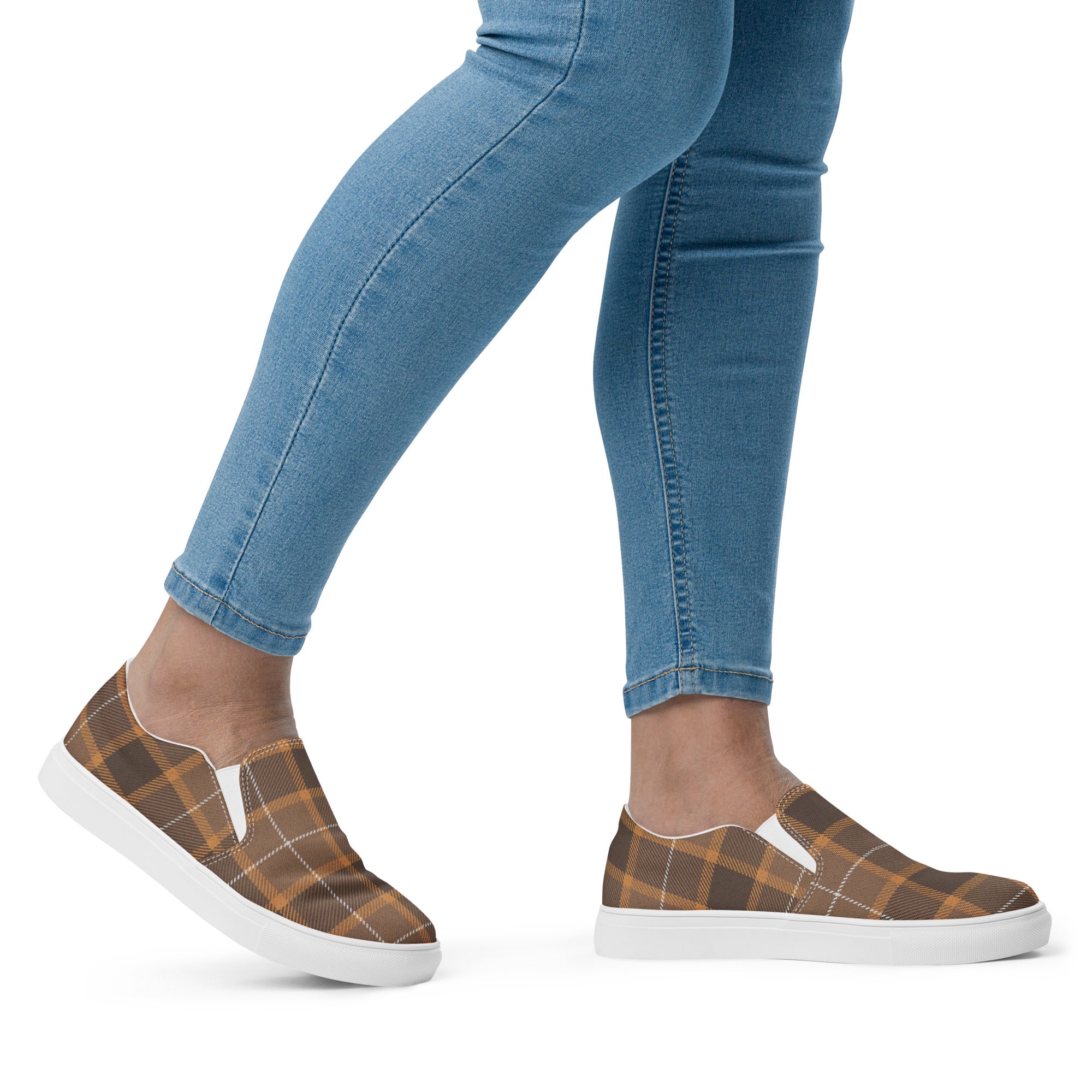 Plaid Women’s slip-on canvas shoes