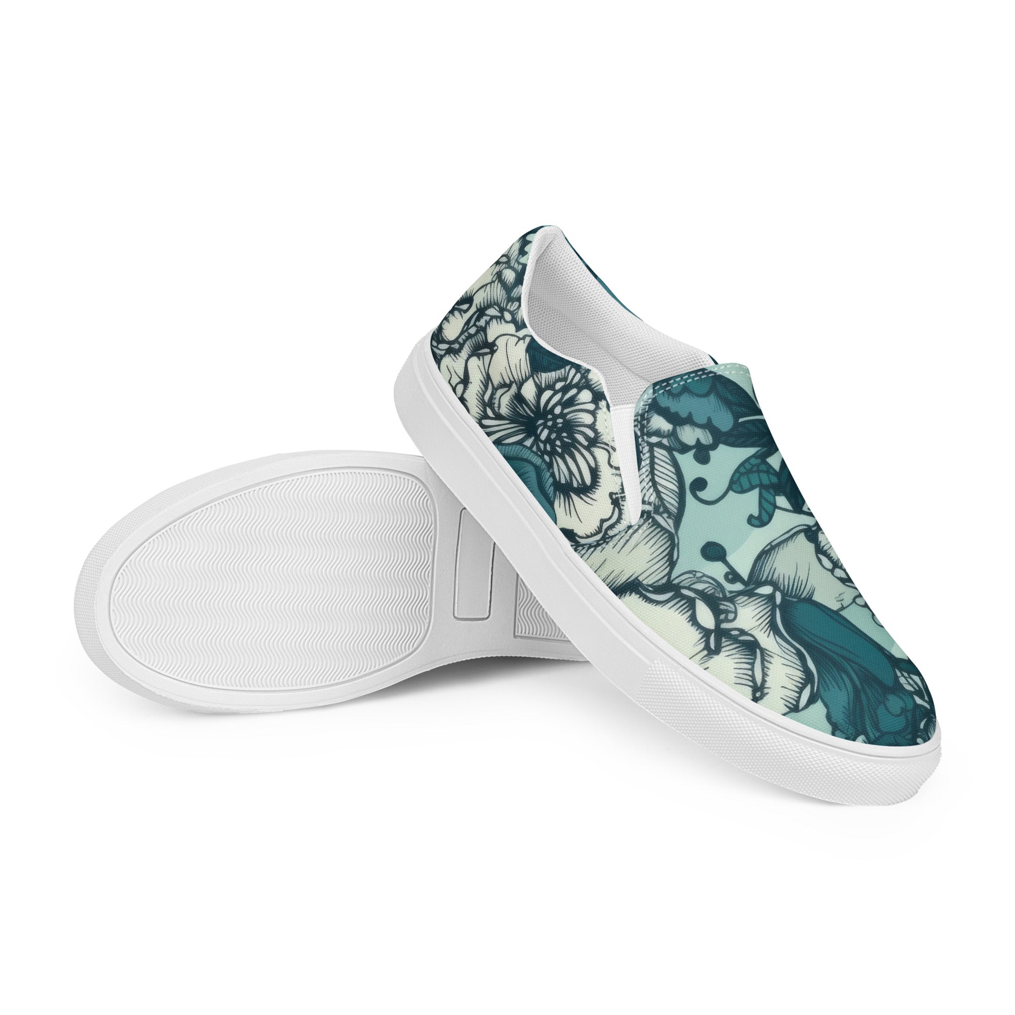 Blossom Blues Women’s slip-on canvas shoes