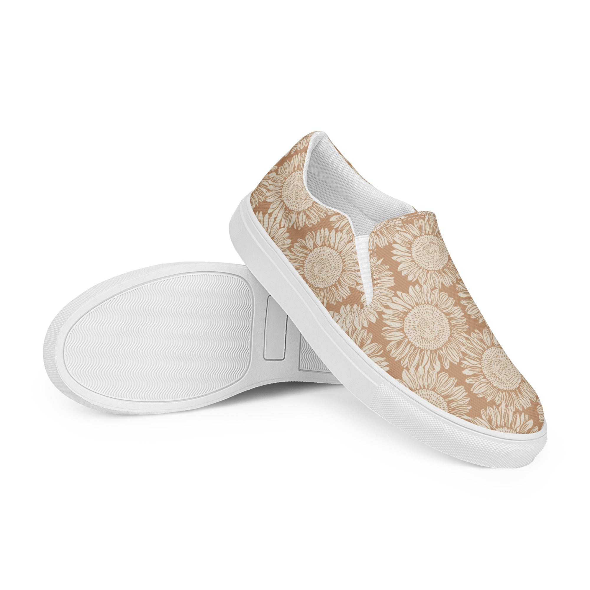 Faded Sunflower Women’s slip-on canvas shoes