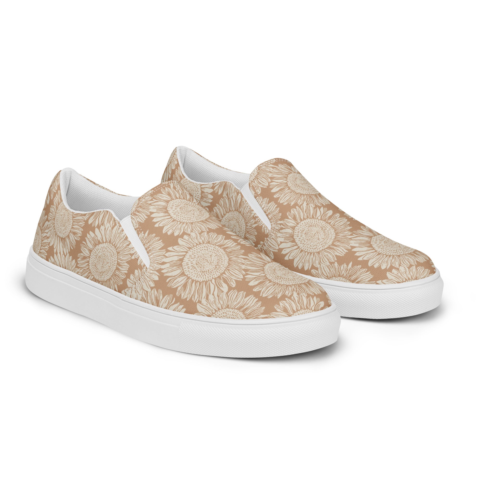 Faded Sunflower Women’s slip-on canvas shoes