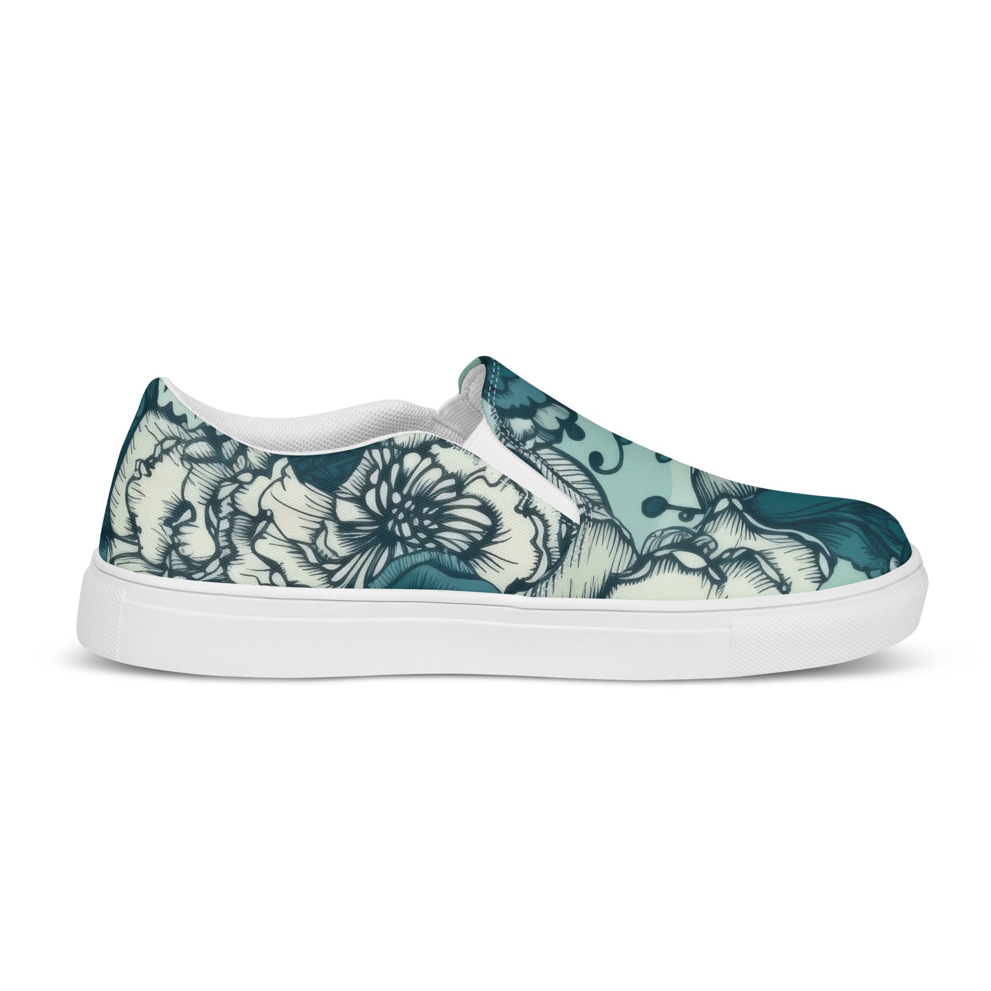 Blossom Blues Women’s slip-on canvas shoes