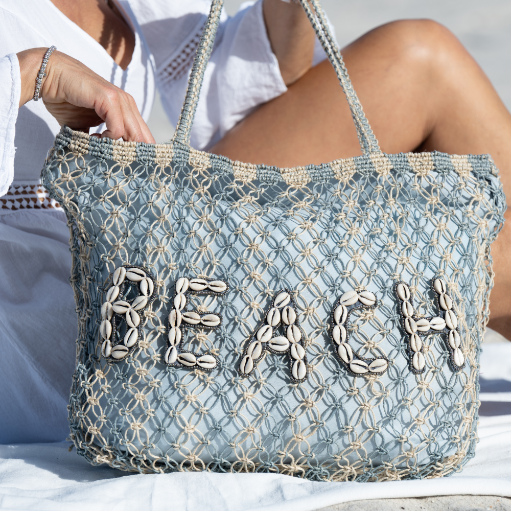 Belle Blue Beach Bag