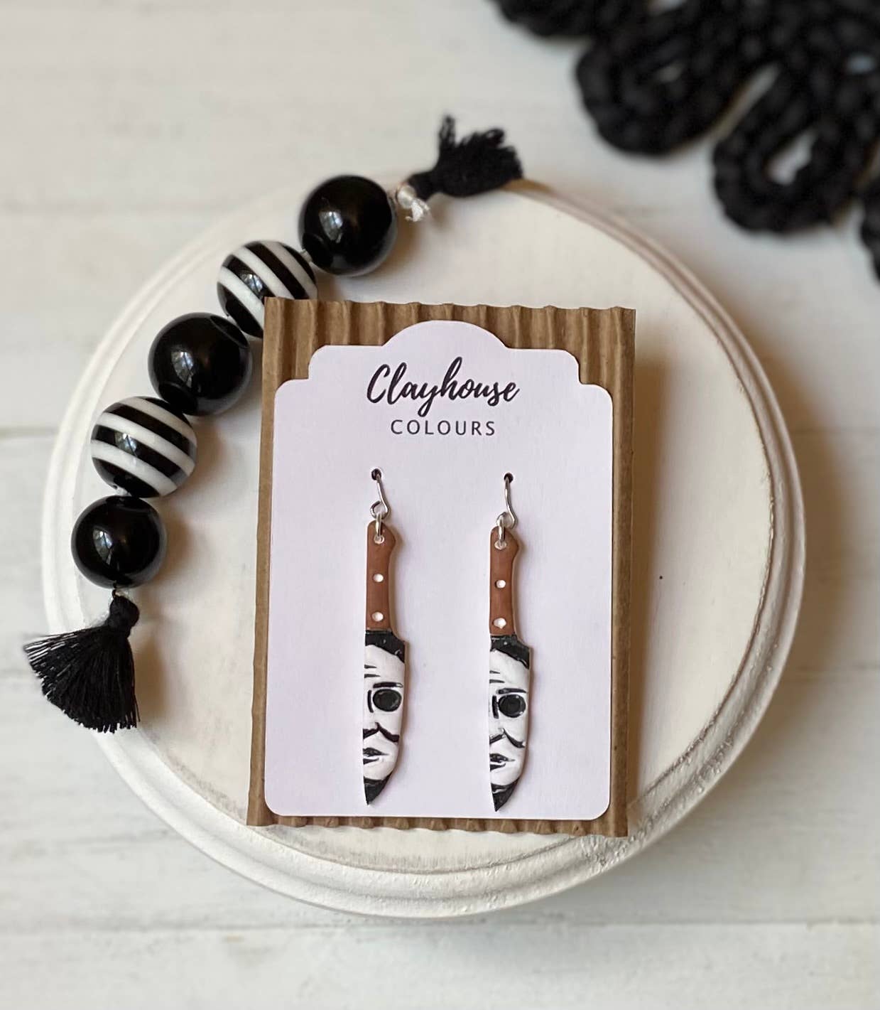 Scary Movie Clay Earrings | MICHAEL KNIVES