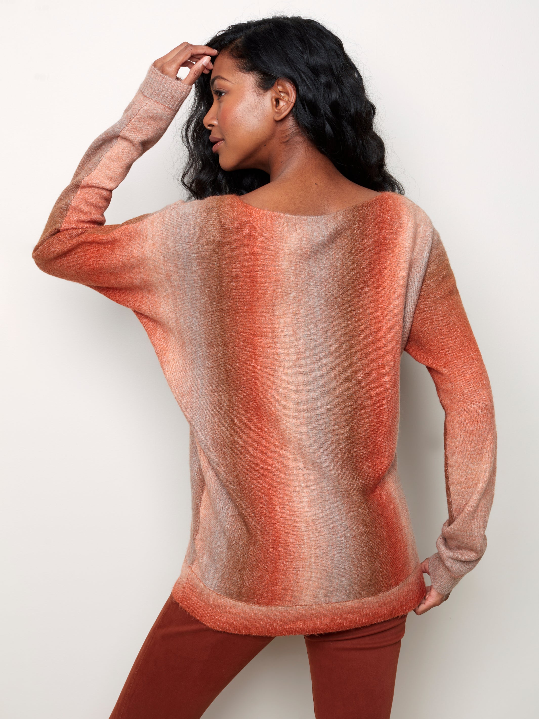 Ombre Dolman Sweater SPICE