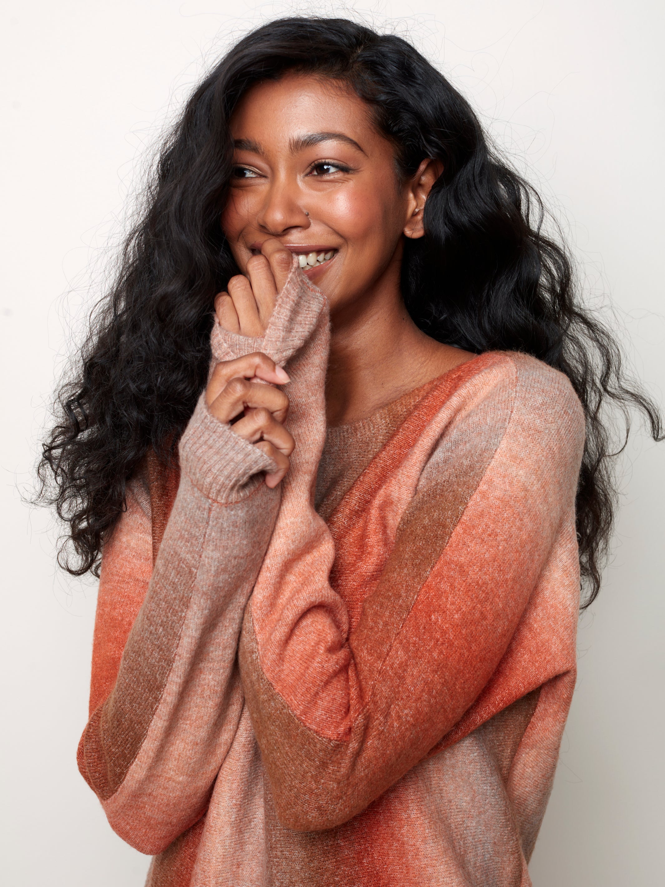 Ombre Dolman Sweater SPICE