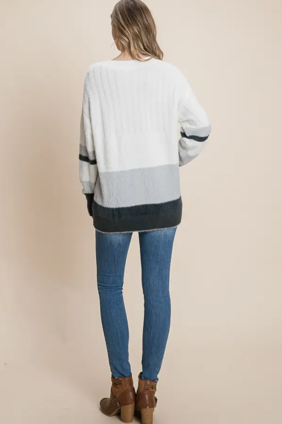 Mohair Colour Block Sweater