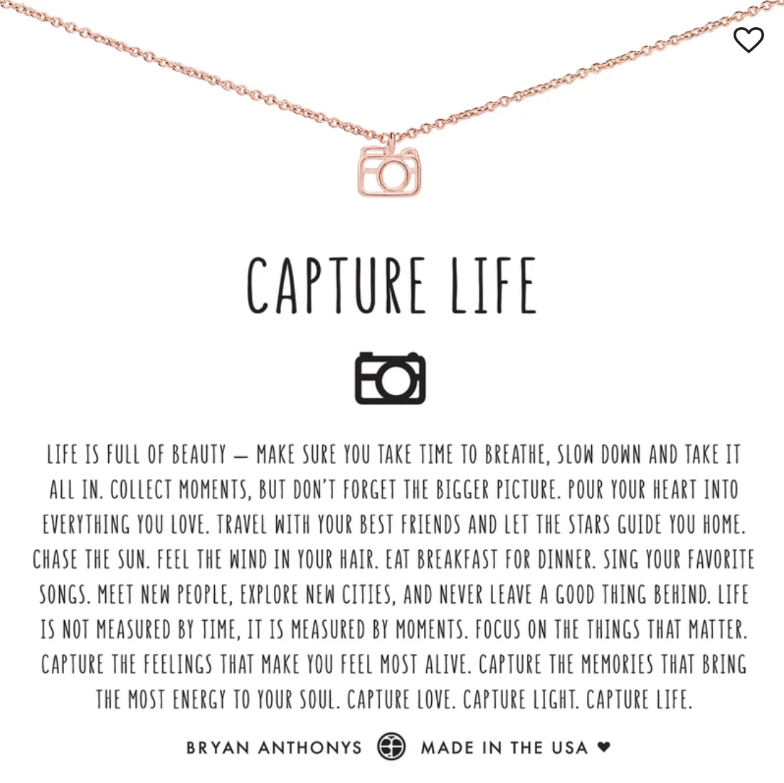 Capture Life Necklace