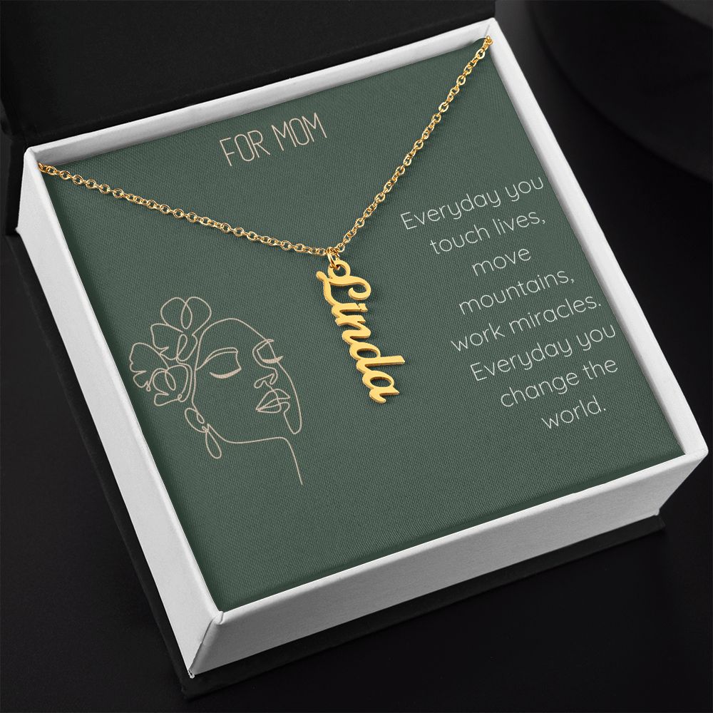 Personalized name clearance necklace for mom